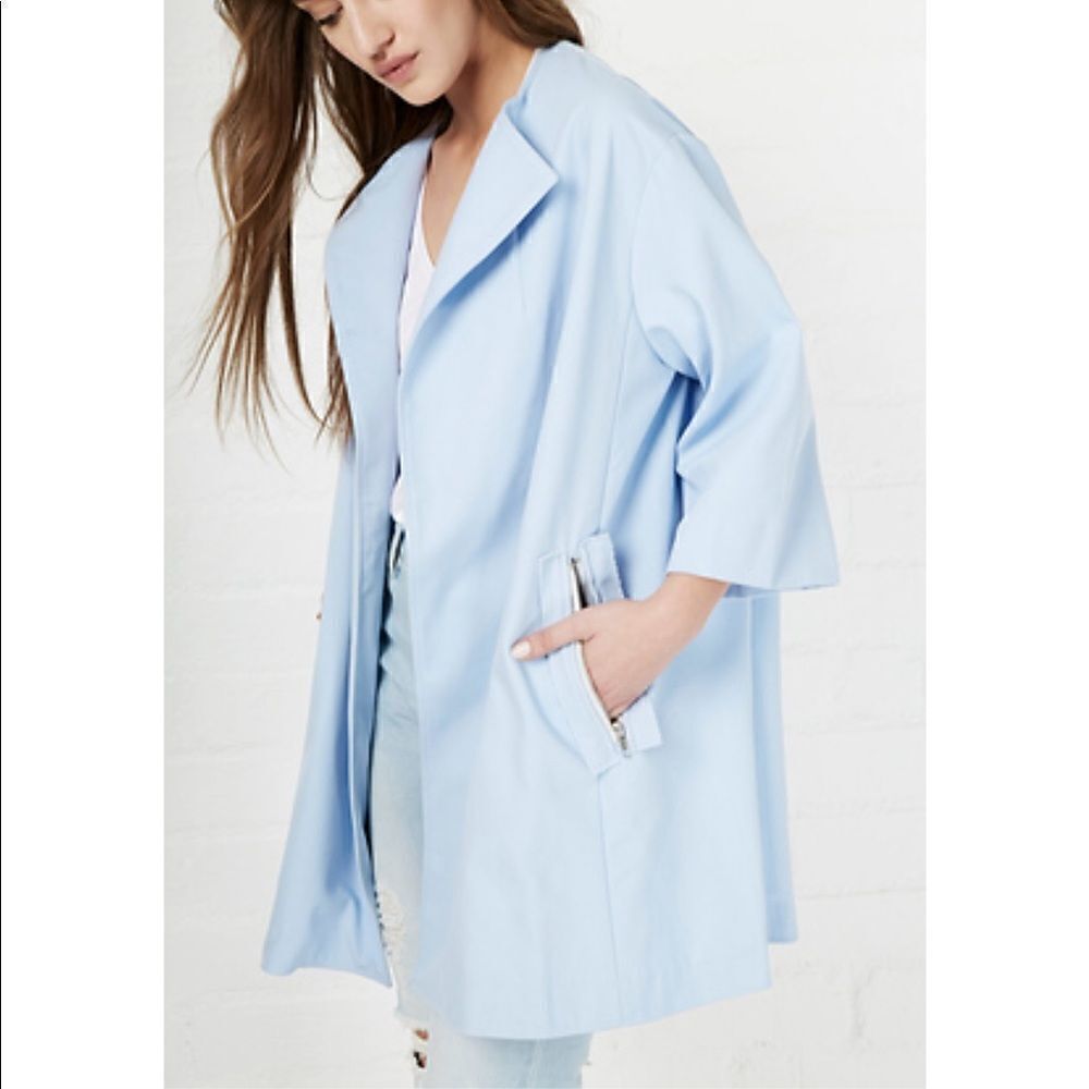 New JOA Cotton Twill Zippered Coat Jacket Oversize